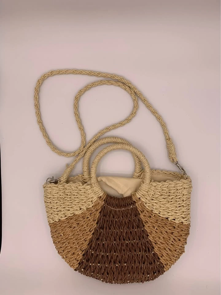 Halfmoon Rattan Bag Brown - photo 4