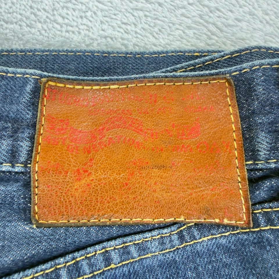 Studio D'Artisan Men's Red Selvedge Button Fly Jeans - photo 4