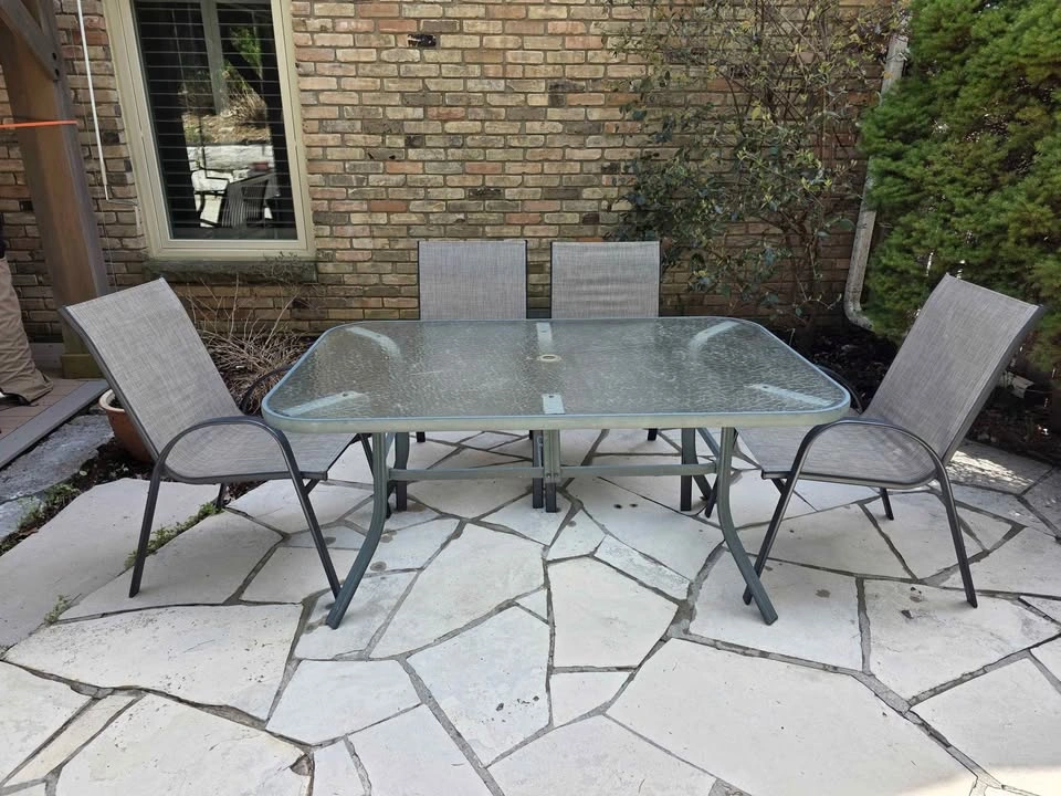 Glass Patio Table with 6 Chairs - photo 2