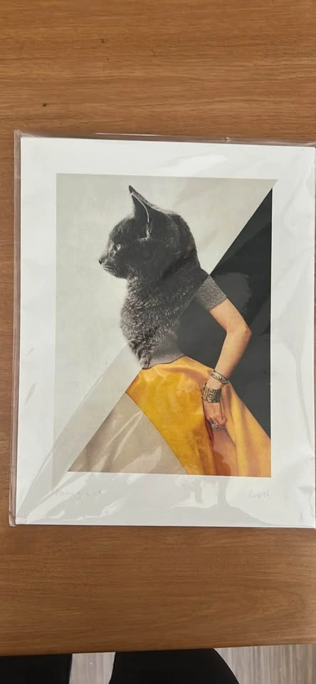 Vintage cat collage prints - photo 2