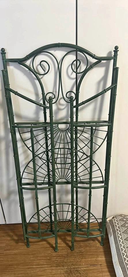 Mid-Century, vintage ‘bamboo’ metal folding plant stand