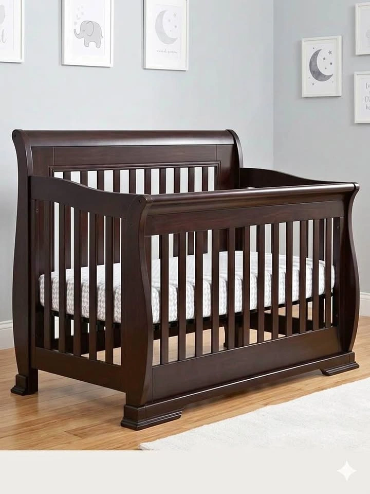 Sleigh Style 4-in-1 Convertible Crib & Toddler Bed - Espresso
