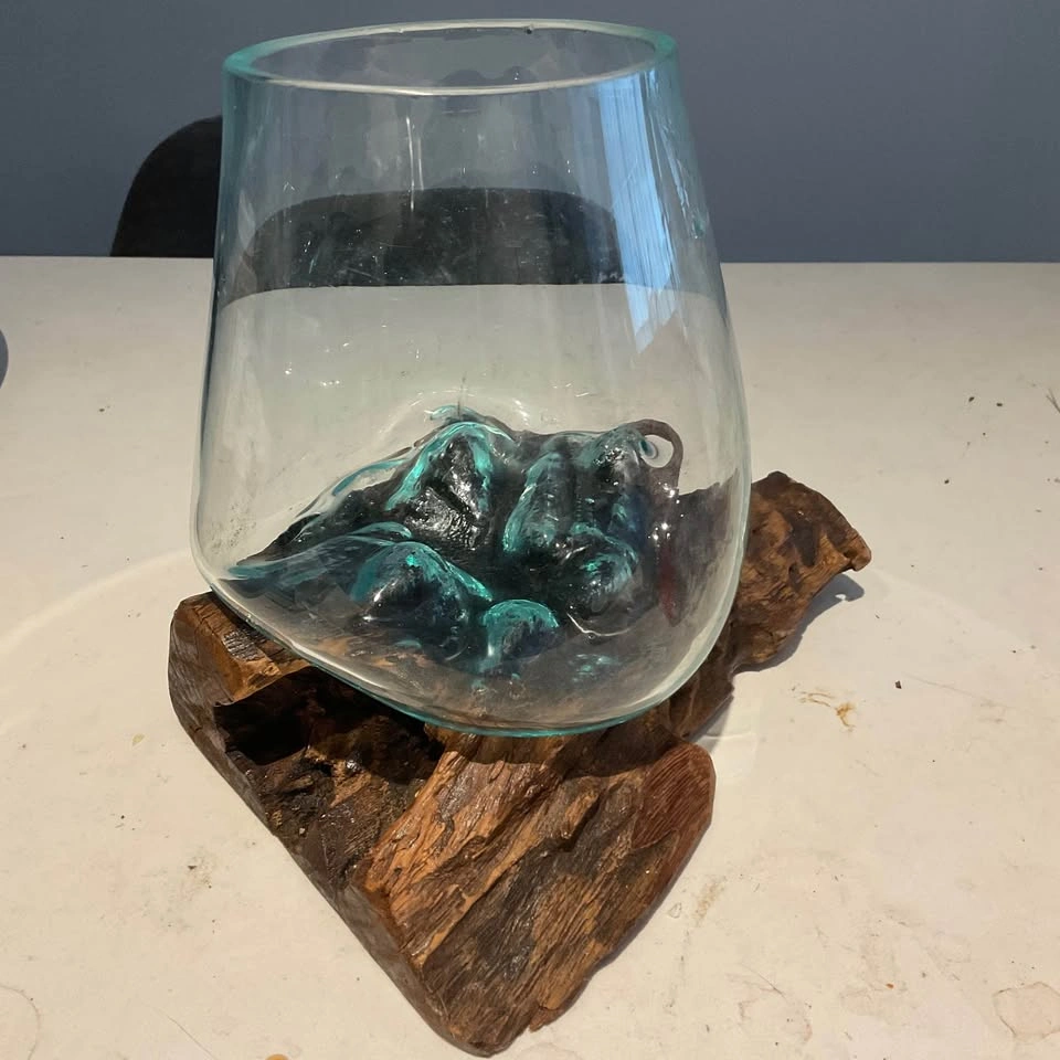 Molten Glass on Driftwood - photo 4