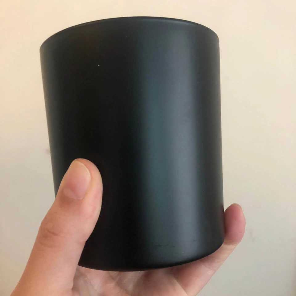 12 Black Glass Candle Jars 10oz - photo 2