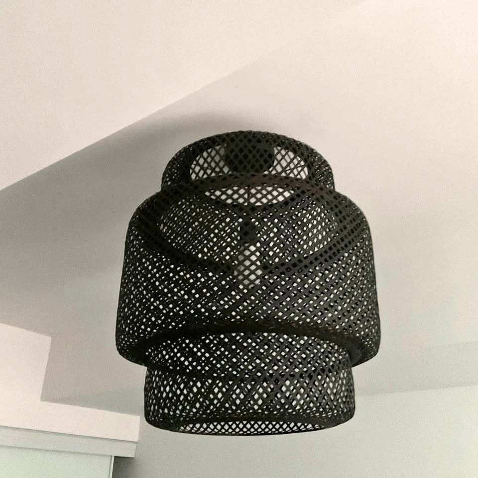 Black Bamboo Pendant Light