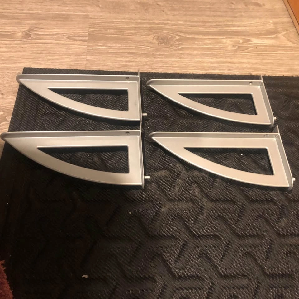 4x IKEA Frovi Shelf Brackets - Grey Aluminum - photo 3