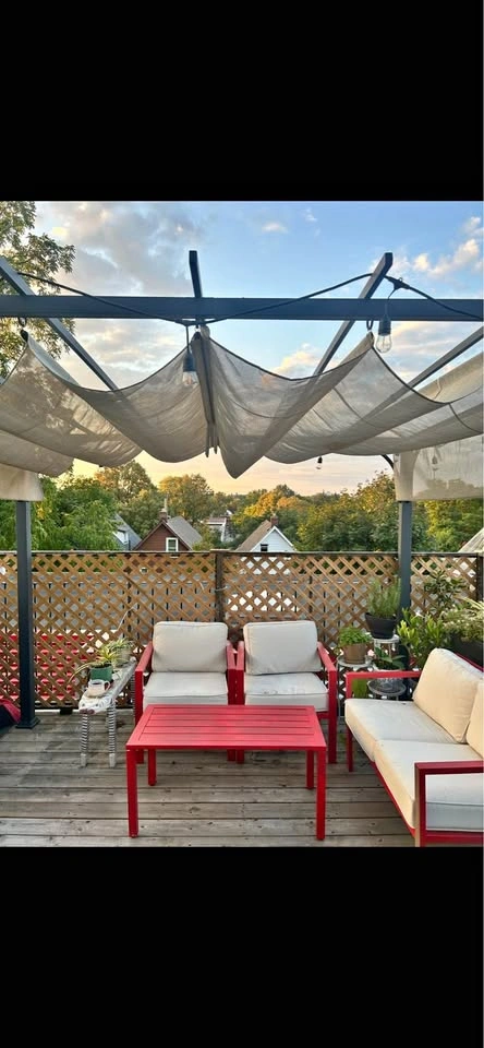 Patio set - love seat 2x club chairs and coffee table