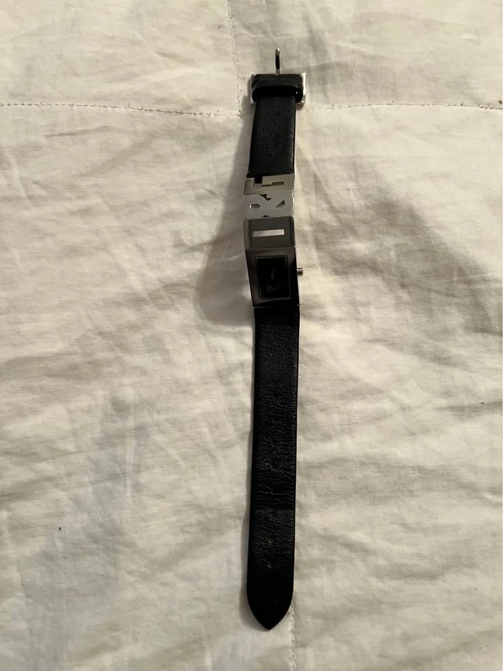D&G Swiss Quartz Watch DW0507 Women Silver Steel Rectangle Leath - photo 3