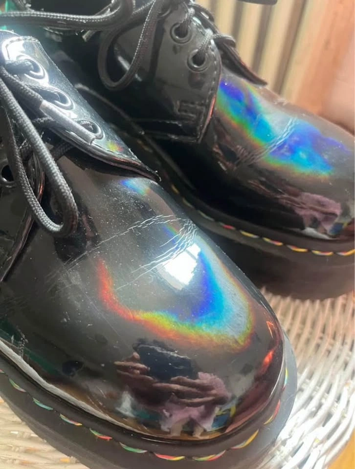 Dr. Martens 1461 Quad Iridescent Platform Shoes Size 7 - photo 2
