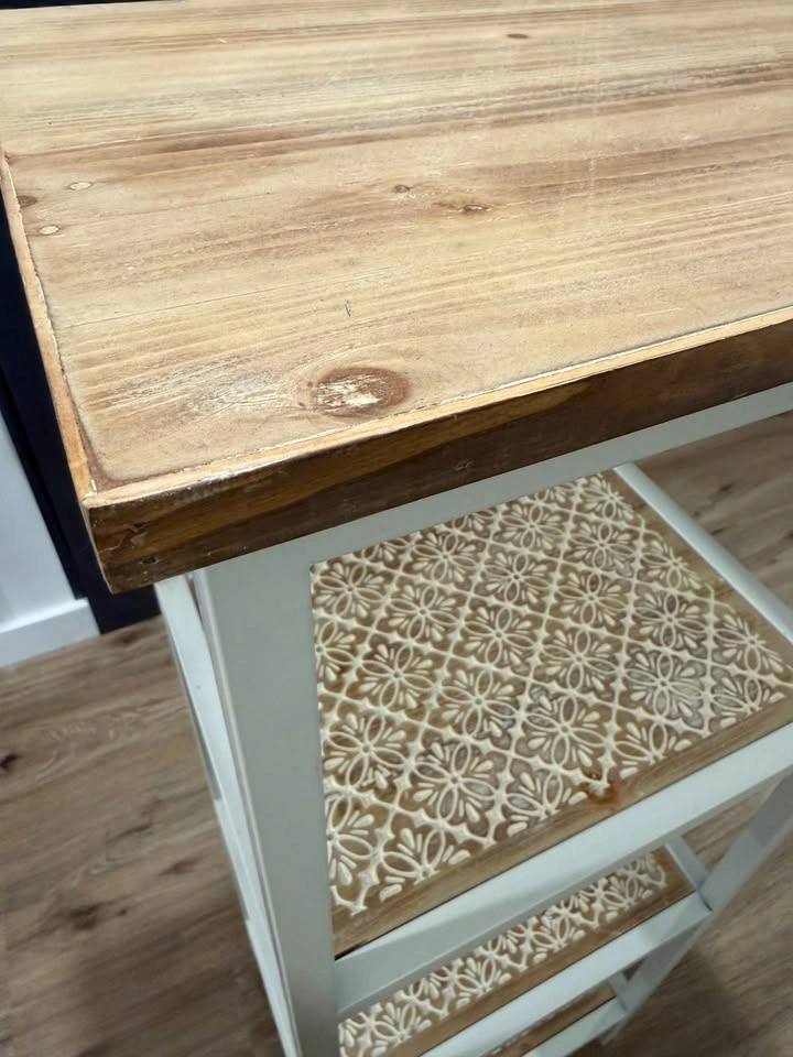 3-Tier Wood & Metal Shelving Unit - photo 5