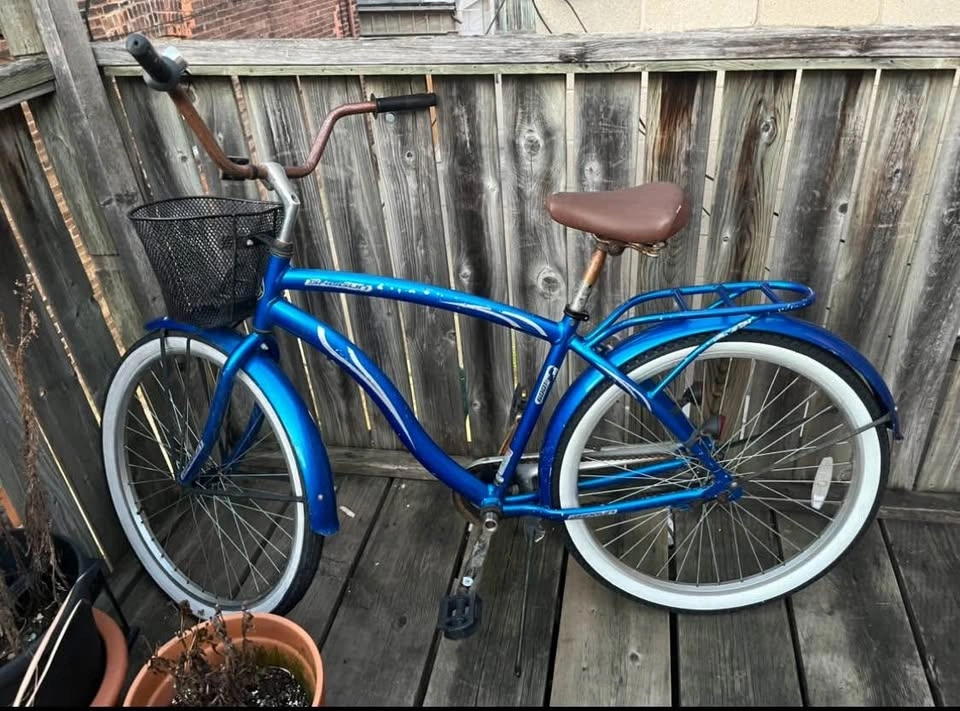 Classic Blue Cruiser Bike – Single Speed