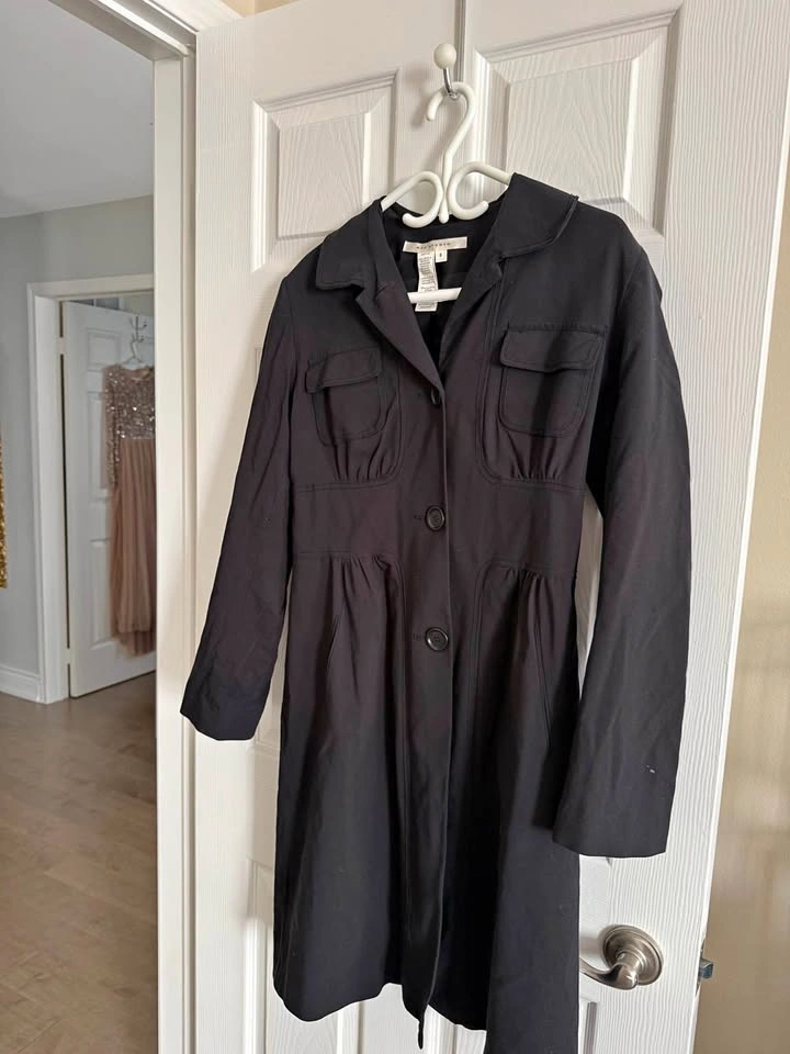 Max Studio Black Button Front Dress Size 8