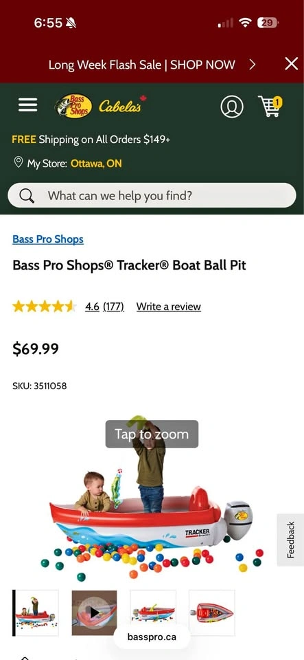 Kids boat ball pit