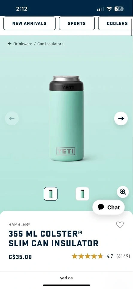 Slim Can Yeti Colster
