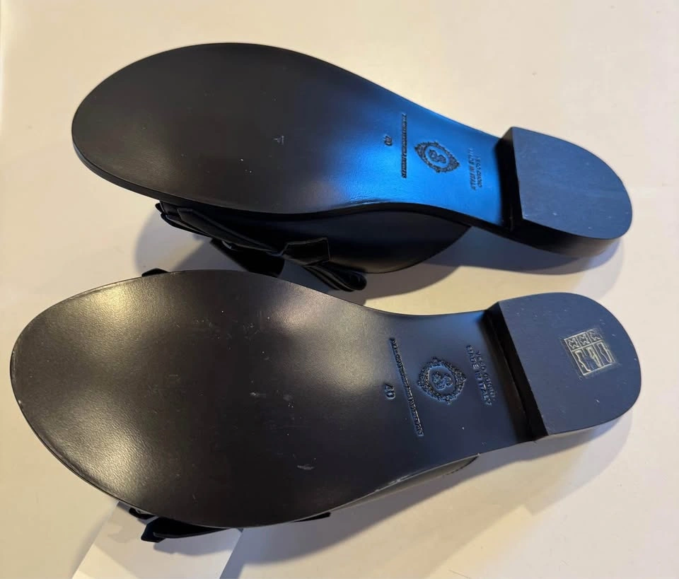 Aleksander Siradekian Black Bow Sandals/ Slides - photo 5