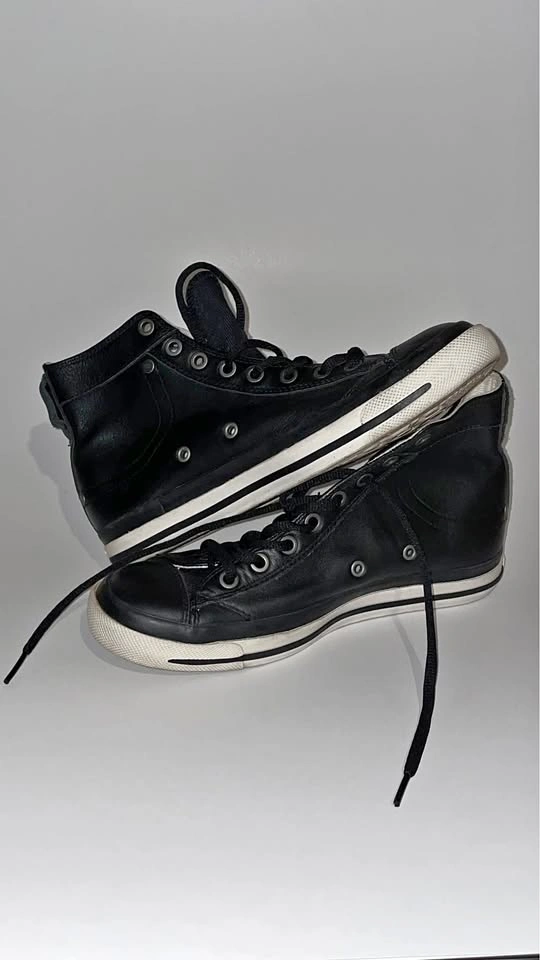 Diesel Exposure IV Black Leather High-Top Sneakers - Size 37