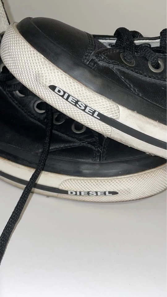 Diesel Exposure IV Black Leather High-Top Sneakers - Size 37 - photo 3