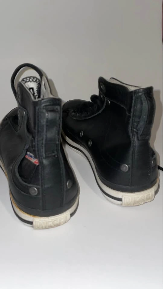 Diesel Exposure IV Black Leather High-Top Sneakers - Size 37 - photo 5