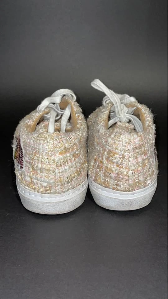 Zara Trafaluc Tweed Banana Sequin Sneakers - Size 37 - photo 5
