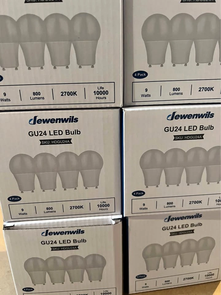 Dewenwils GU24 LED Bulbs - 4 Pack (Warm White, 800 Lumens, 9W)