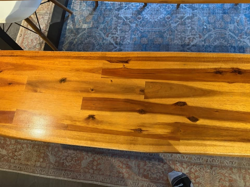 Dining table, bench and 4 chairs - photo 3
