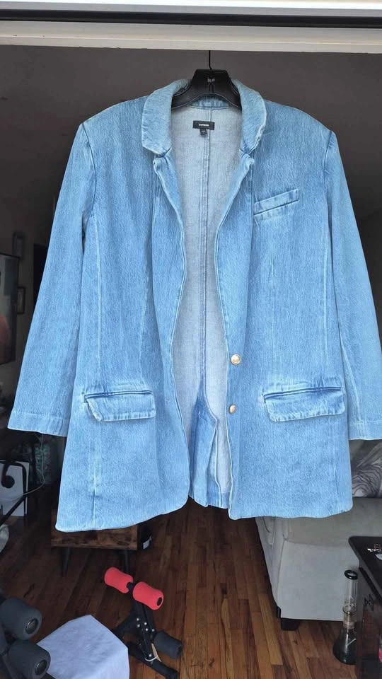 Denim Oversized Blazer - photo 2
