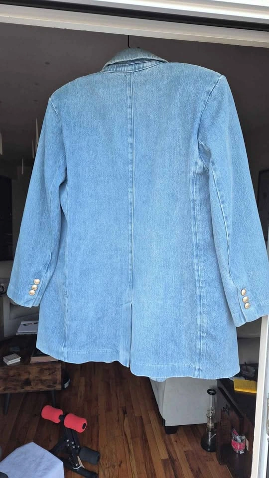 Denim Oversized Blazer - photo 3