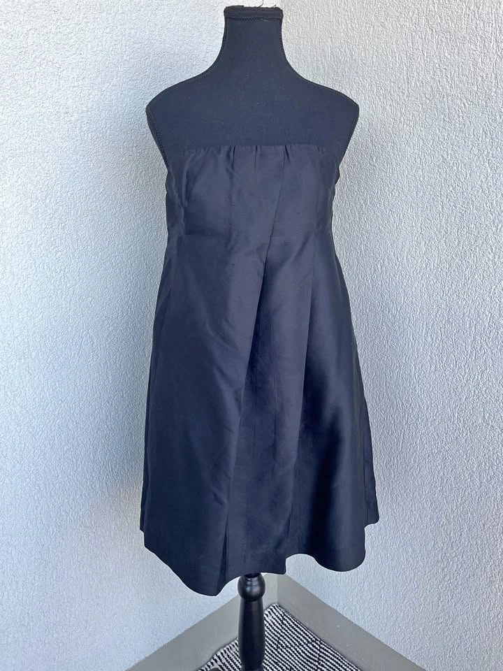 Club Monaco Black Silk/cotton Strapless Dress, Size 10