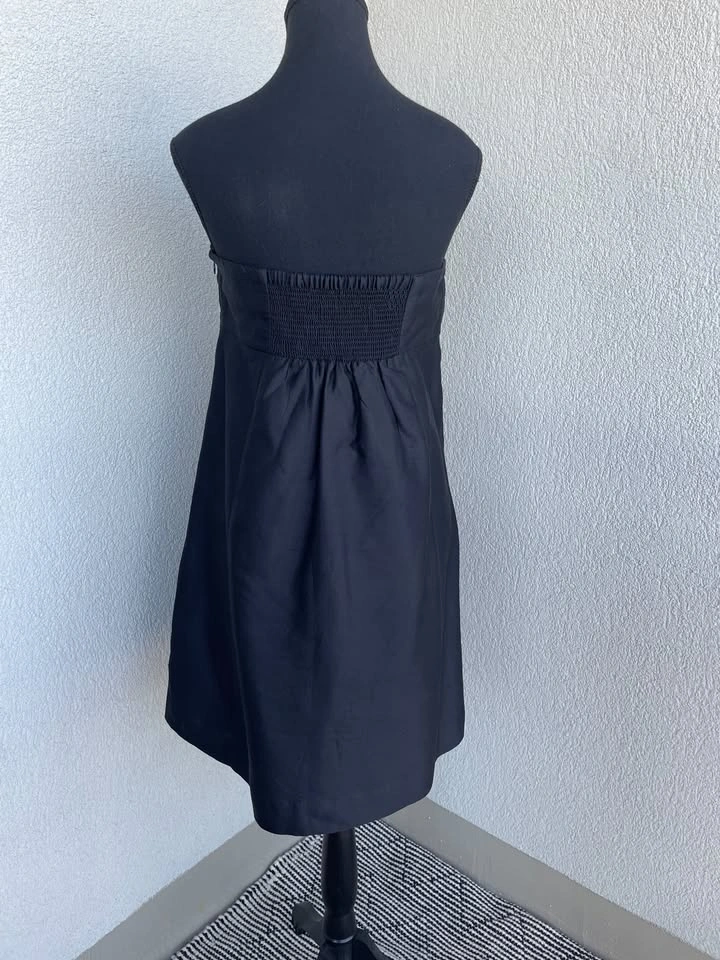 Club Monaco Black Silk/cotton Strapless Dress, Size 10 - photo 4