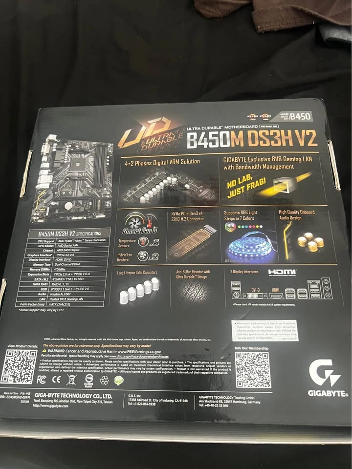 Gigabyte B450M DS3H V2 Motherboard - photo 4