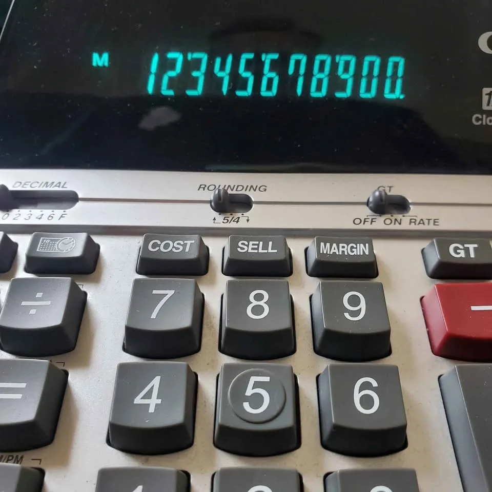 Canon Desktop Calculator MP11DX Printing 2 Color Like New image indicator(2)