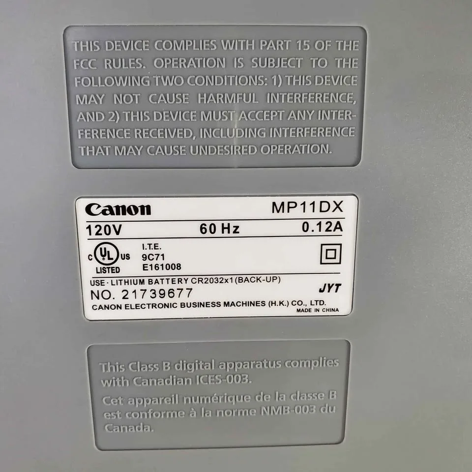 Canon Desktop Calculator MP11DX Printing 2 Color Like New image indicator(5)