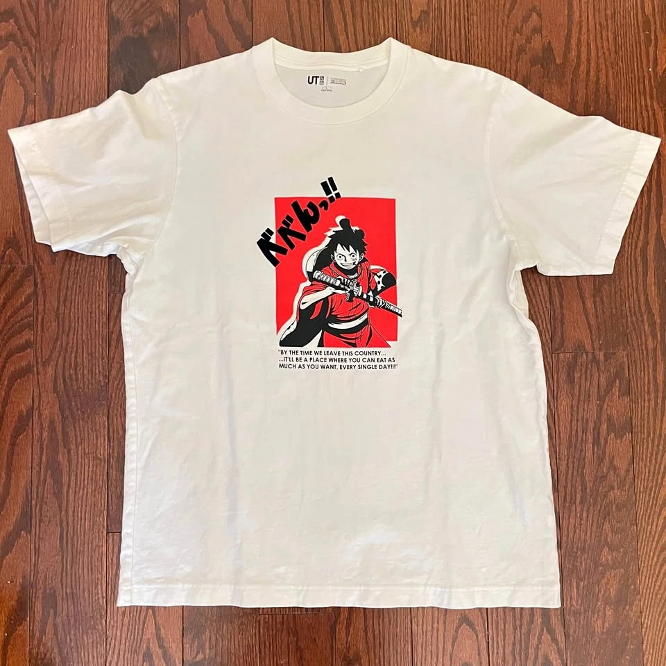 Luffy One Piece Wano Country Arc Uniqlo Graphic T-Shirt (Men's M