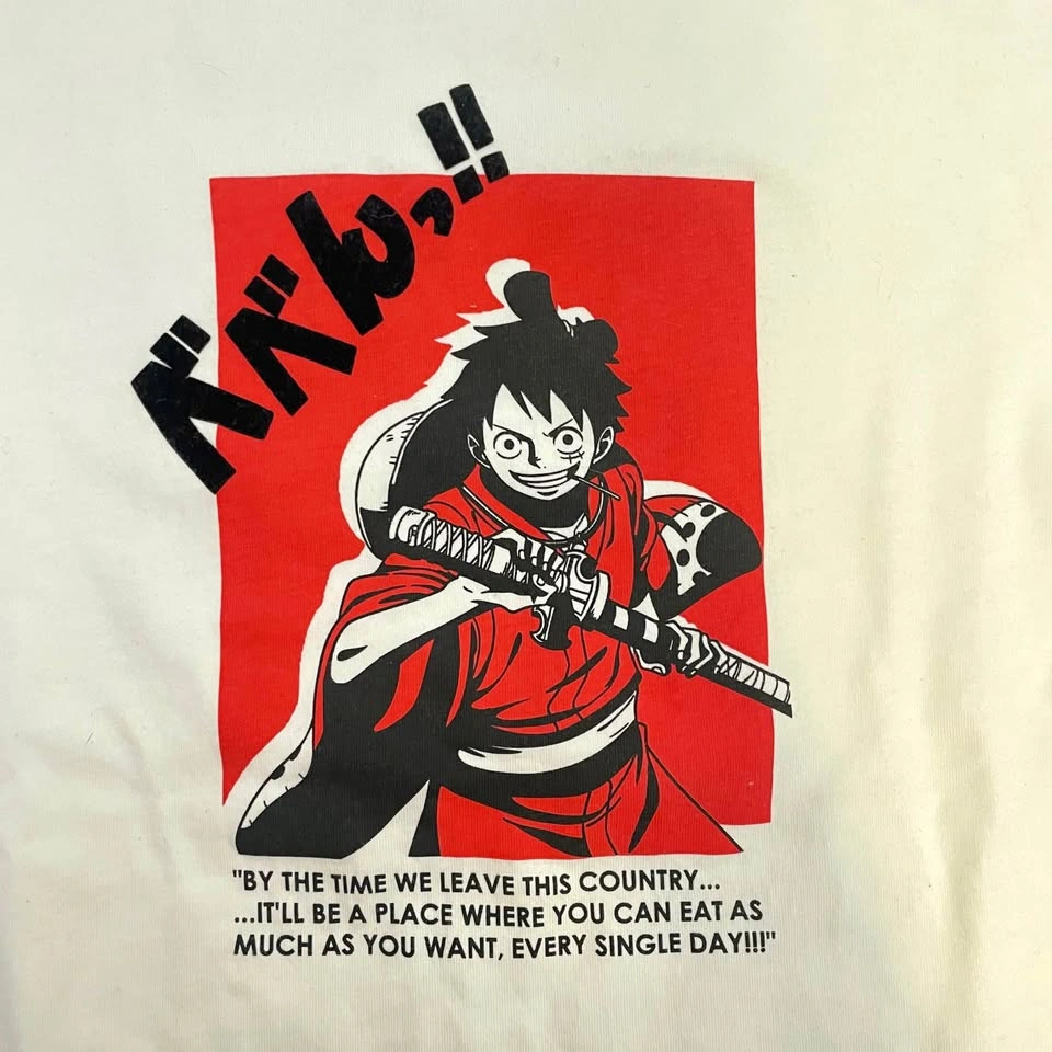 Luffy One Piece Wano Country Arc Uniqlo Graphic T-Shirt (Men's M - photo 2