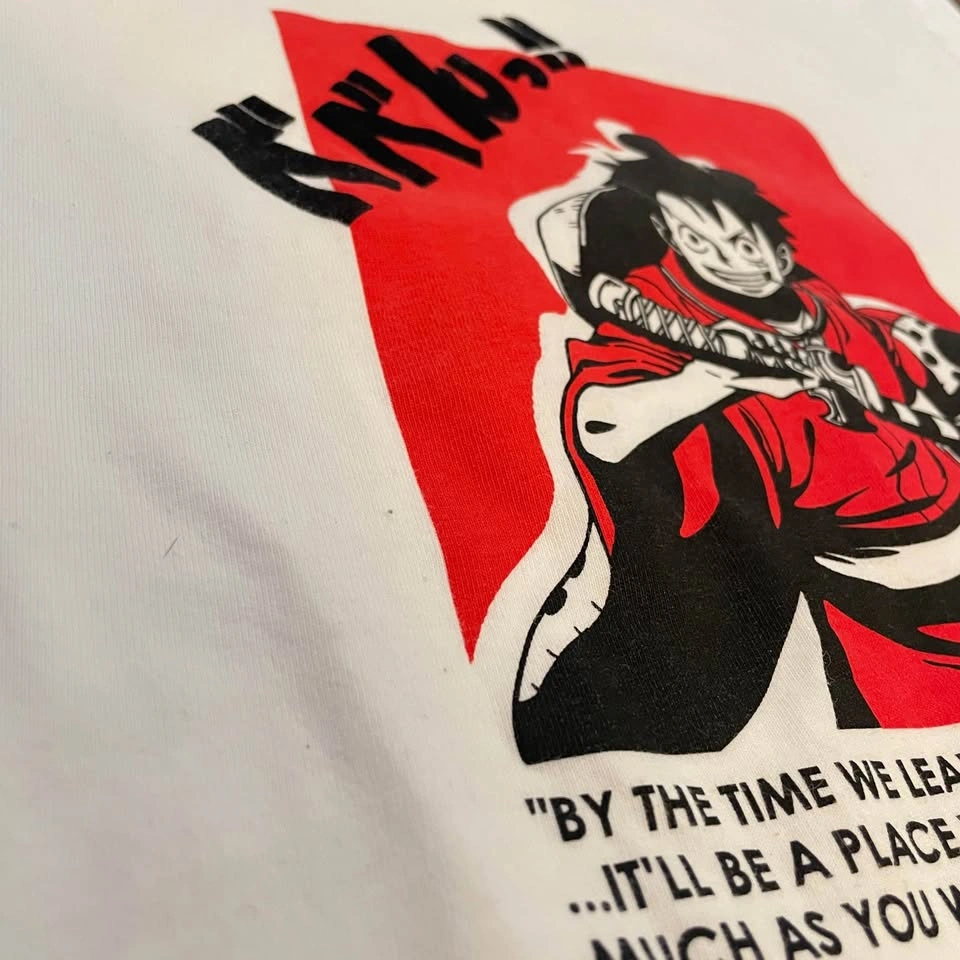 Luffy One Piece Wano Country Arc Uniqlo Graphic T-Shirt (Men's M - photo 4