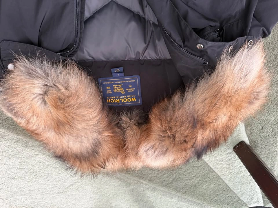 Woolrich Black Parka with Fur Trim Size L - photo 2