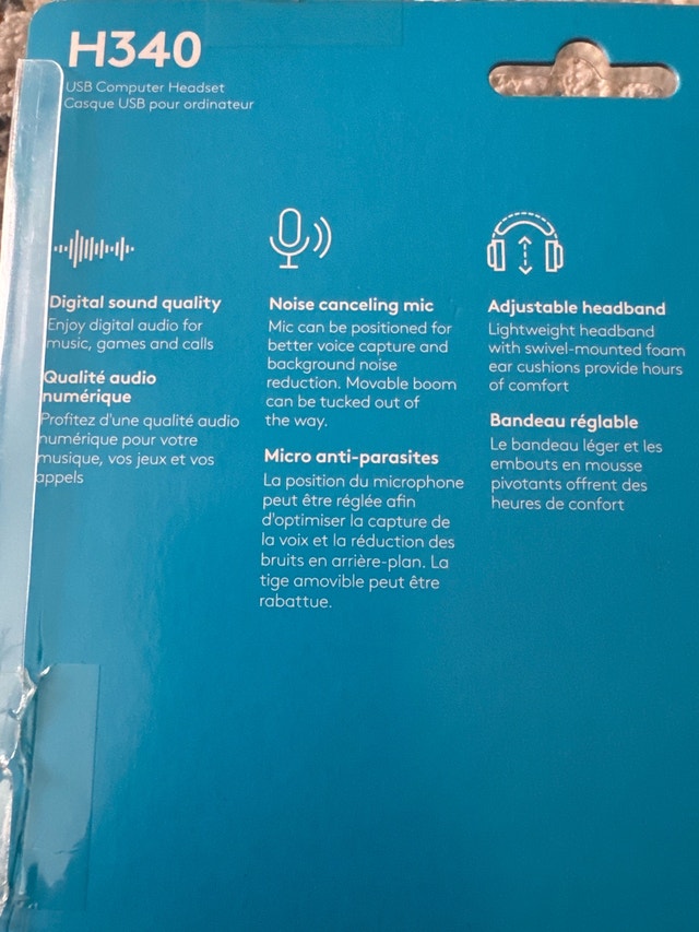 Logitech H340 USB Computer Headset - New Open Box - photo 3