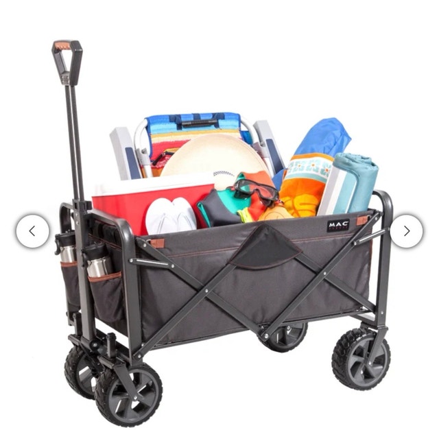 Mac Sports Collapsible Folding Utility Wagon, Red