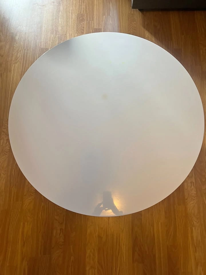 Round White Coffee Table – 37" Diameter
