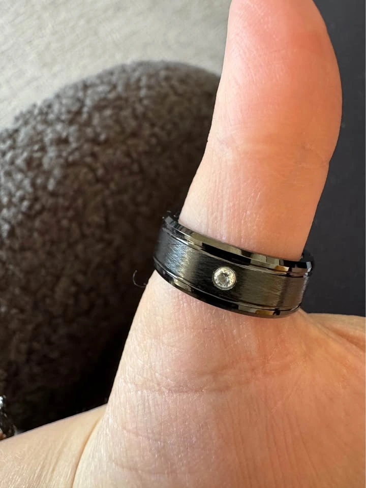 Men's Tungsten Carbide Diamond Promise Ring - photo 5