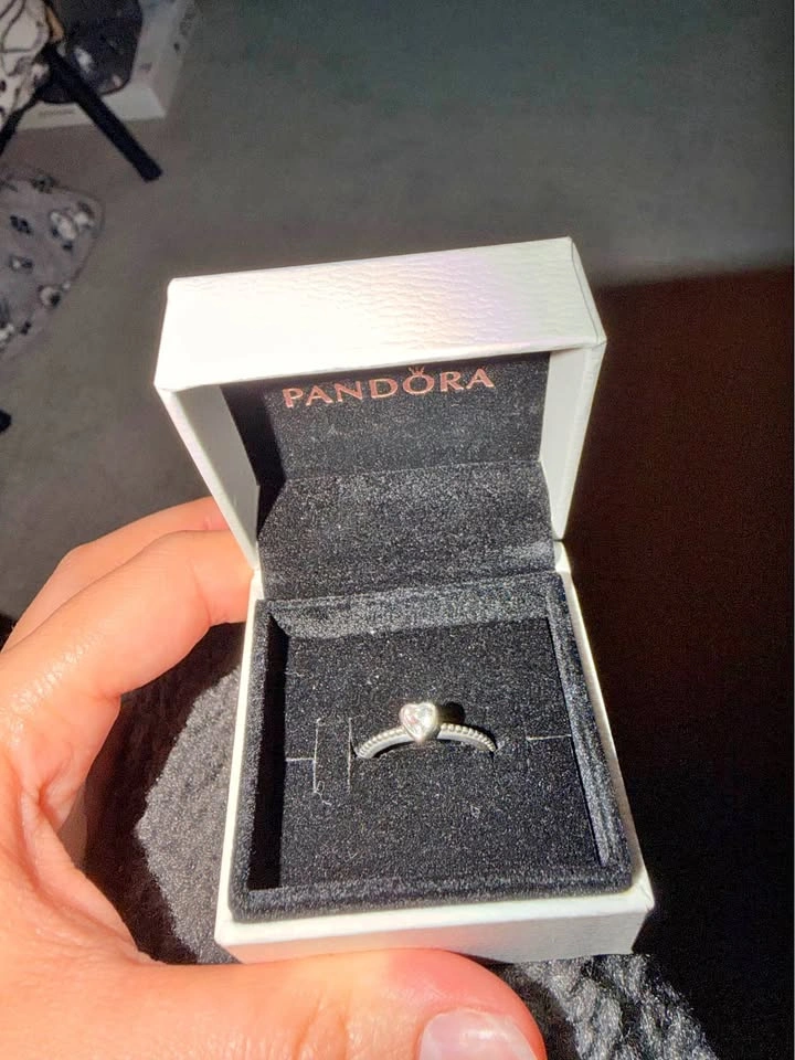 Pandora mini heart promise ring size 4.5