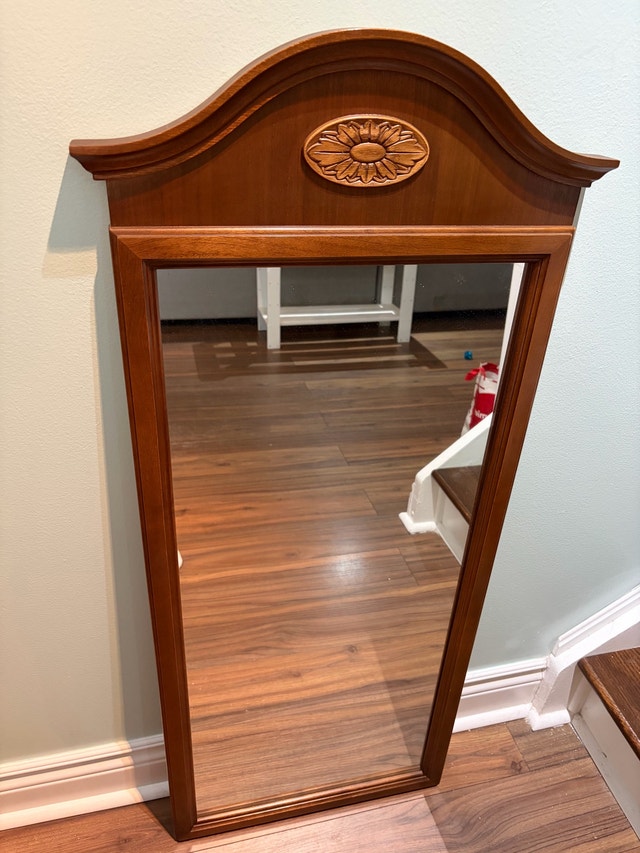Vintage Wood Framed Mirror