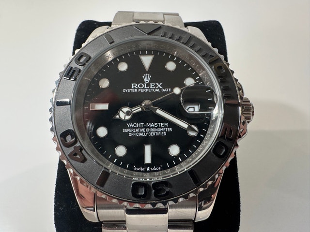 New Mens Black Yacht Master Watch