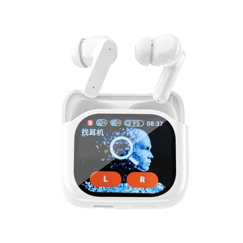 White Wireless Earbuds with Display Charging Case - photo 4