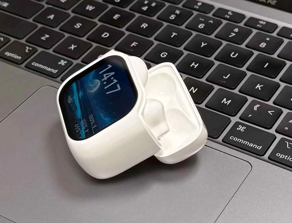 White Wireless Earbuds with Display Charging Case - photo 5