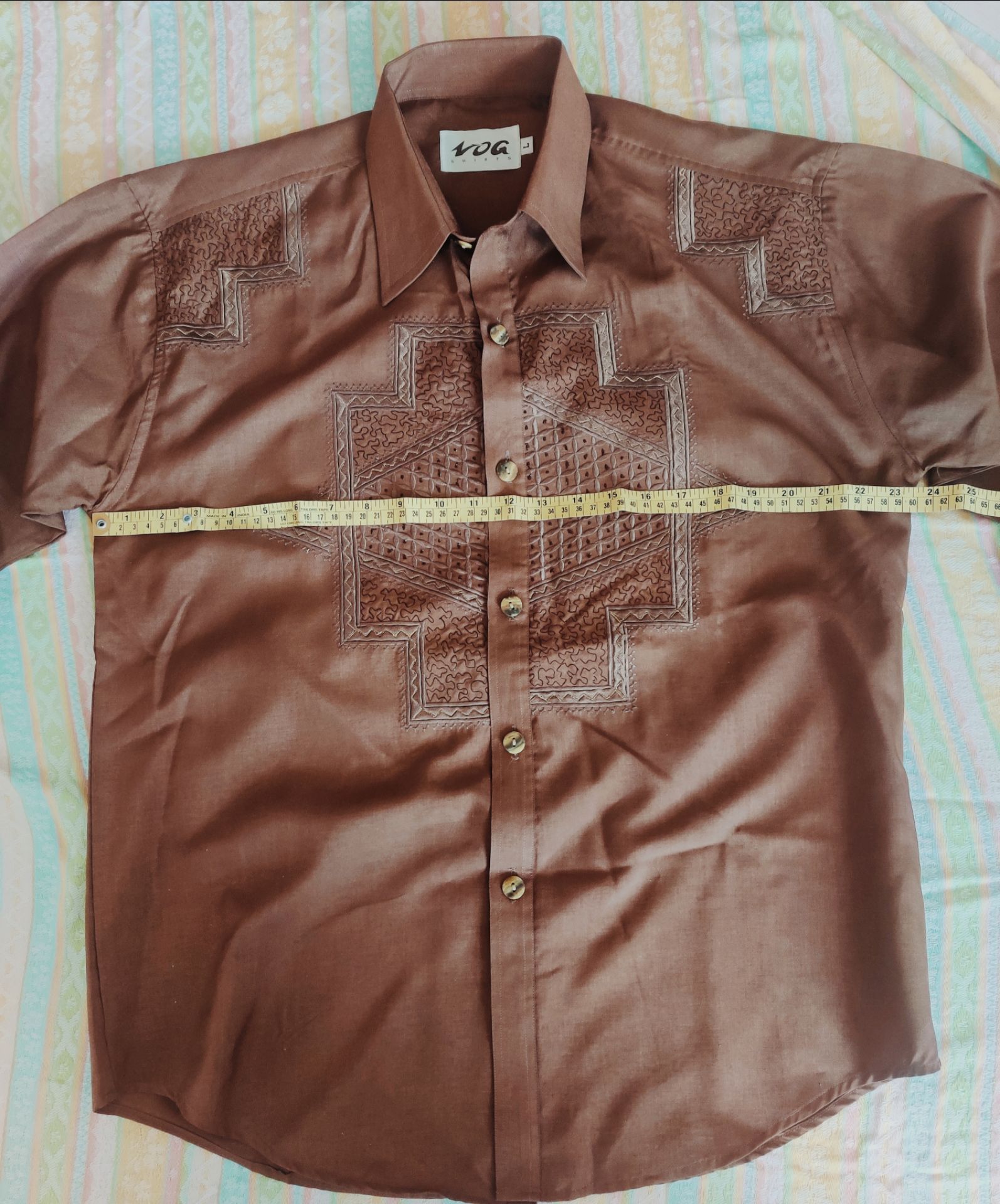 Vintage Brown Embroidered Unisex Shirt 👕✨ - photo 4