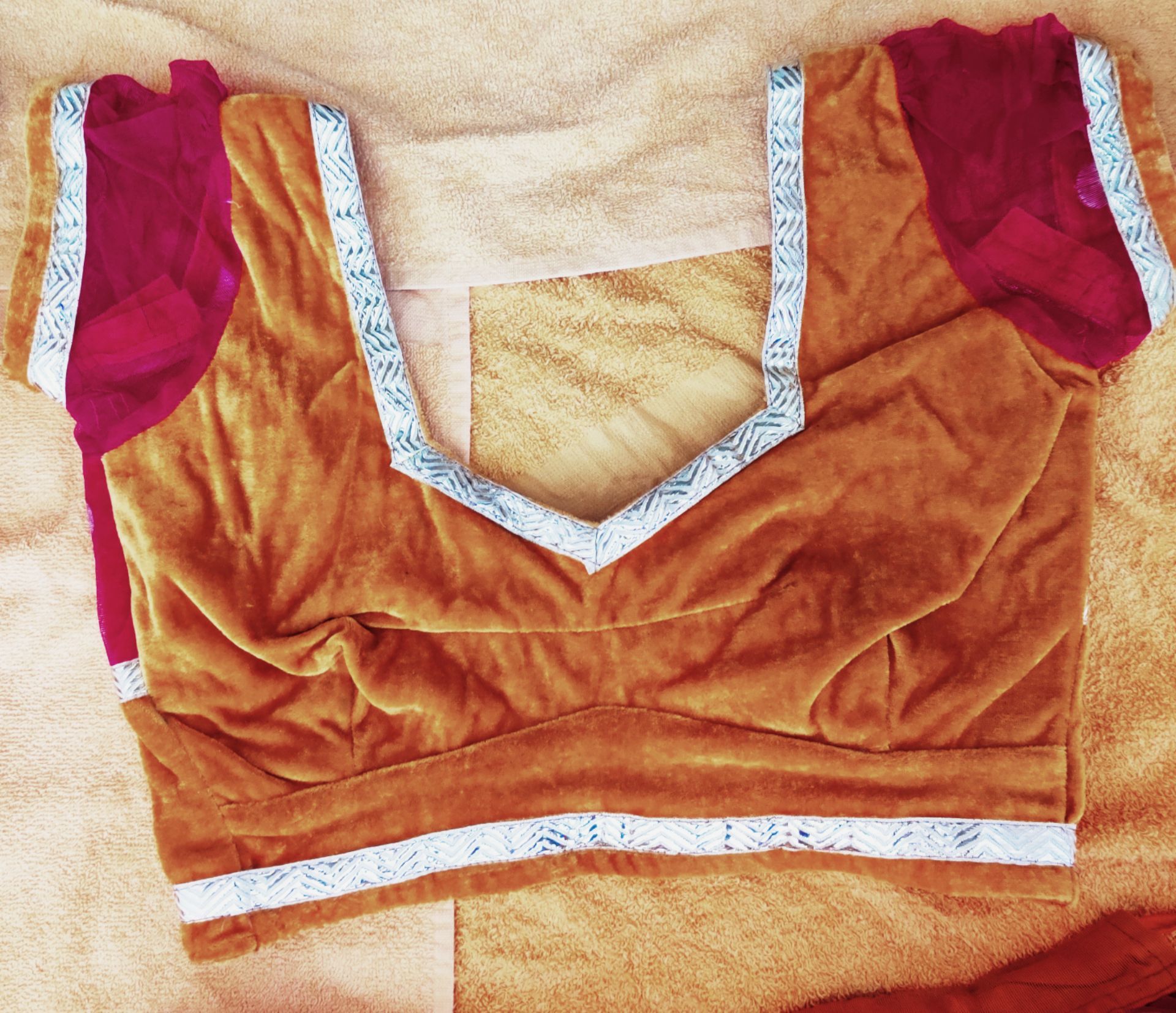 Gorgeous Rose Gold, Red and Gold Lehenga Choli with Dupatta - 3- - photo 3