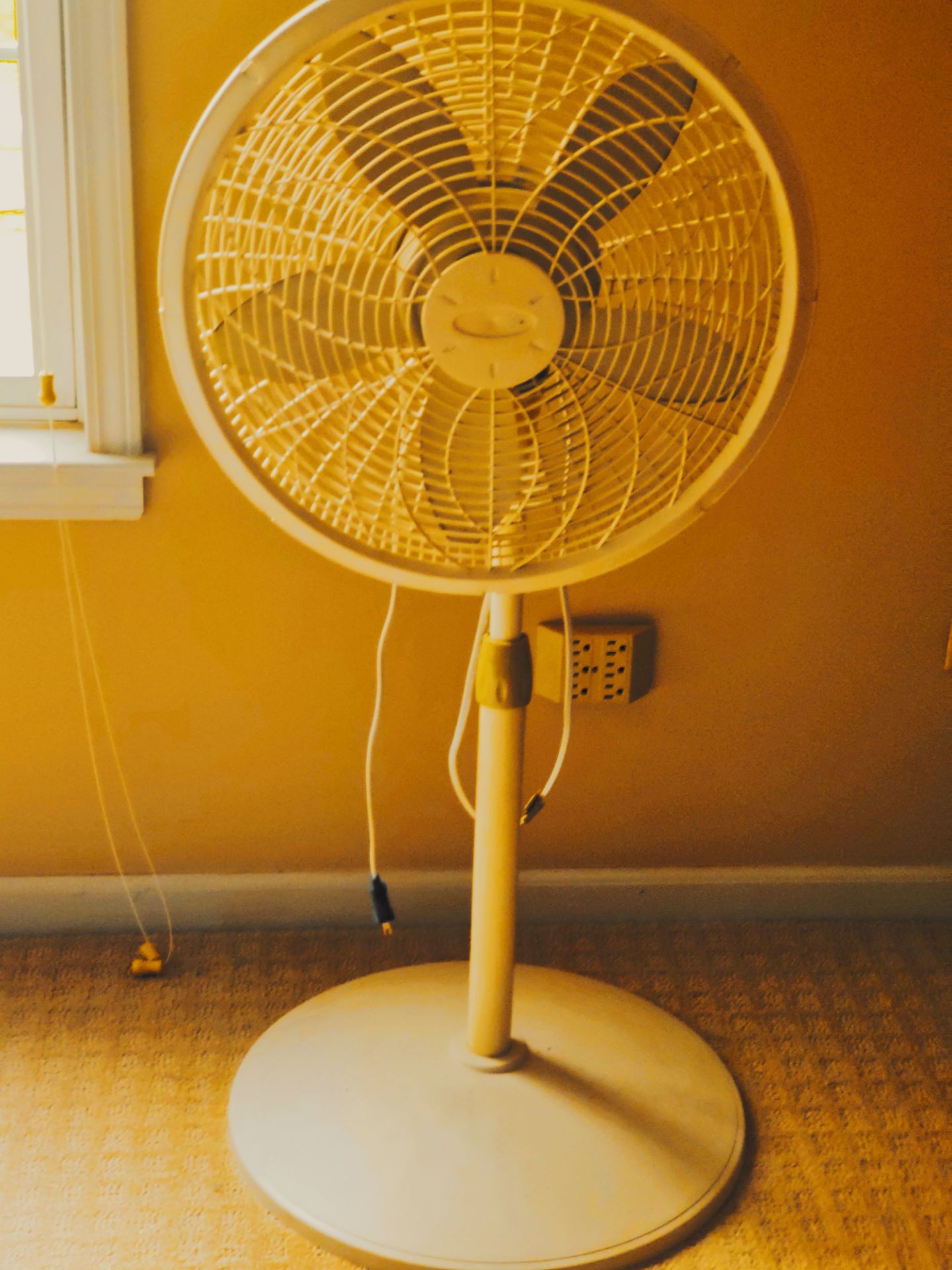 White Pedestal Oscillating Standing Fan - 3 Speed Settings