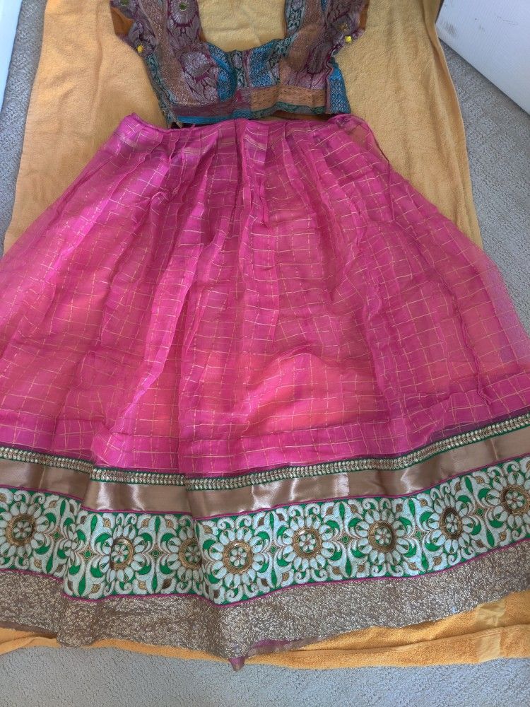 Beautiful Pink & Brocade Lehenga Choli Set