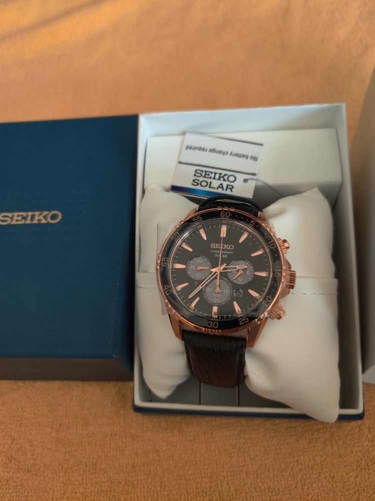Seiko Solar Chronograph Men's Watch (Ref. SSC448) - NEW - photo 2